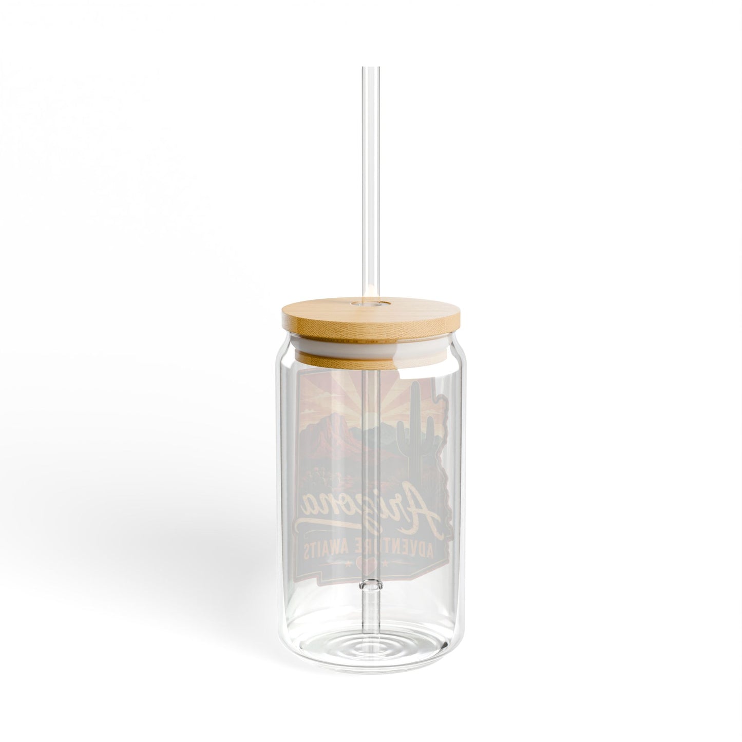 Arizona Sipper Glass - 16oz Travel Tumbler "Adventure Awaits"
