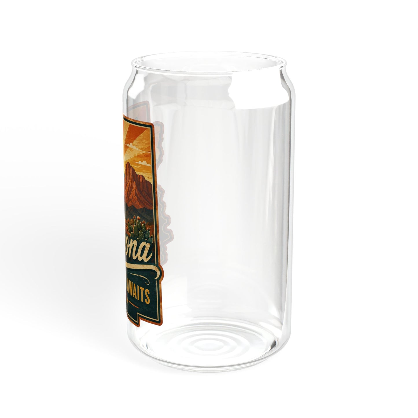 Arizona Sipper Glass - 16oz Travel Tumbler "Adventure Awaits"