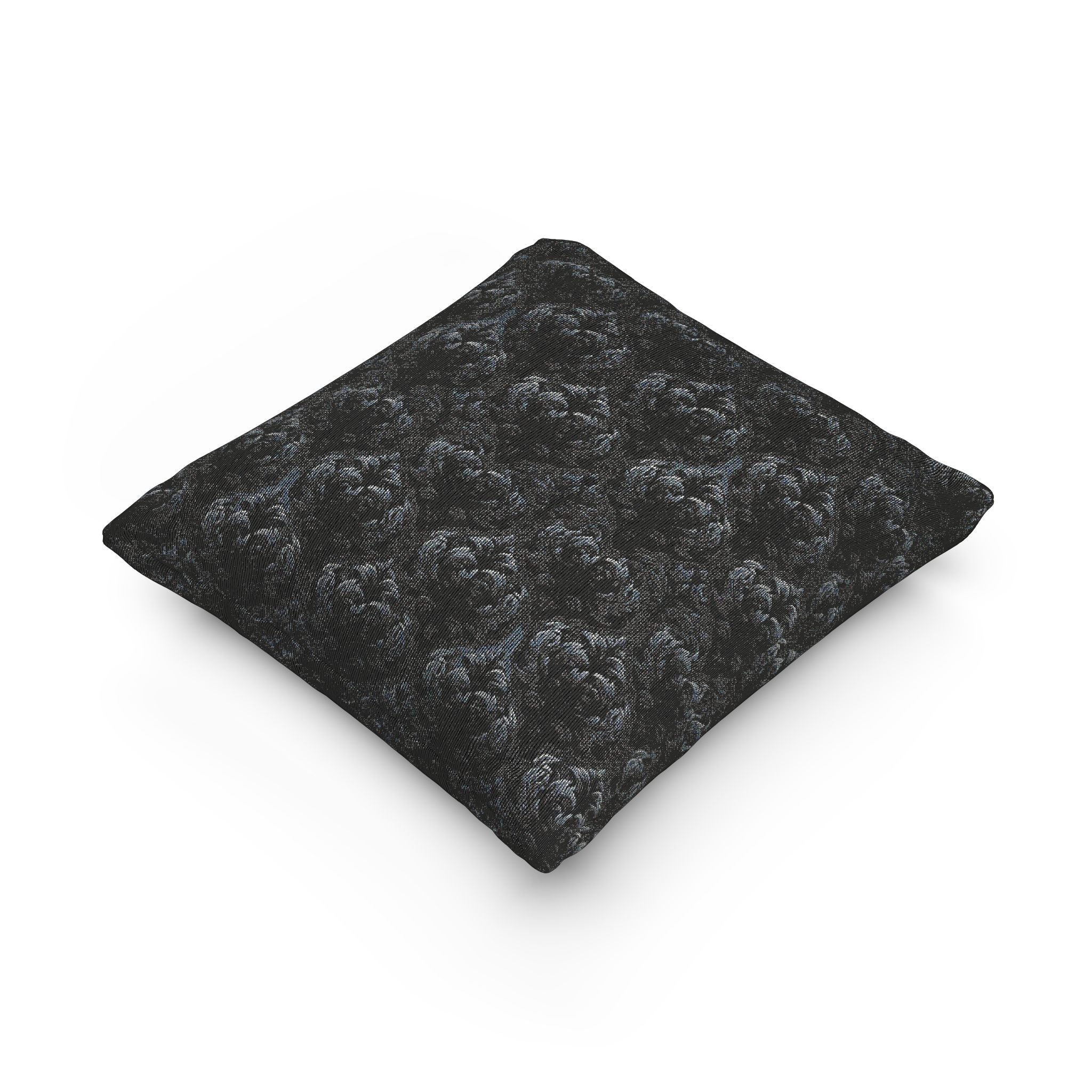 Black Gothic Damask Woven Pillow| Dark Academia Throw Pillow | Victorian Gothic Home Decor | Gothic Couch Pillow | Luxury Cotton Throw