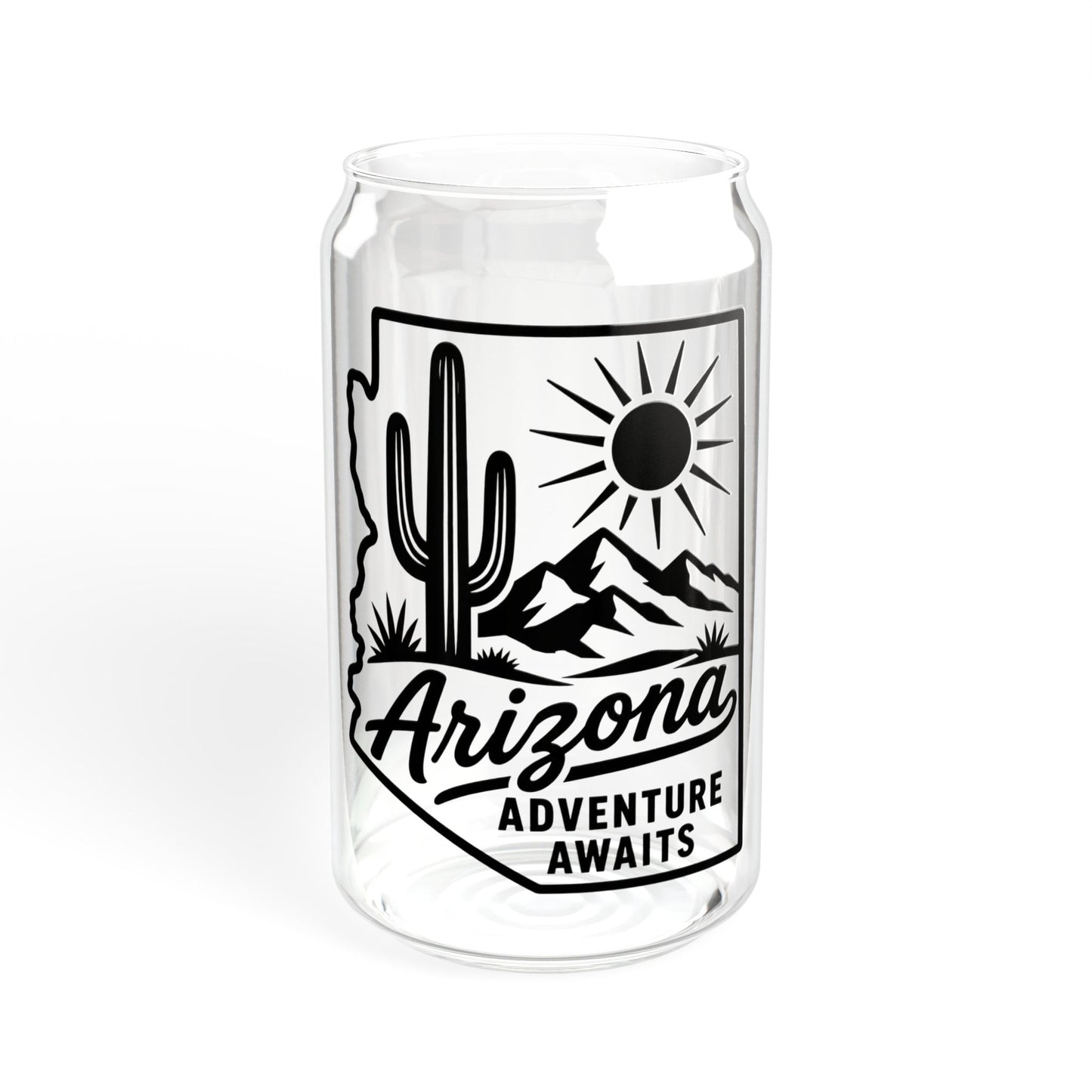 Arizona Adventure Sipper Glass - 16oz Travel Tumbler with Straw