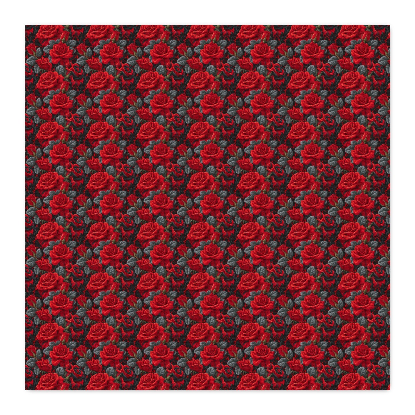 Red Rose Floral Cotton Fabric by the Yard – Combed Cotton Prima
