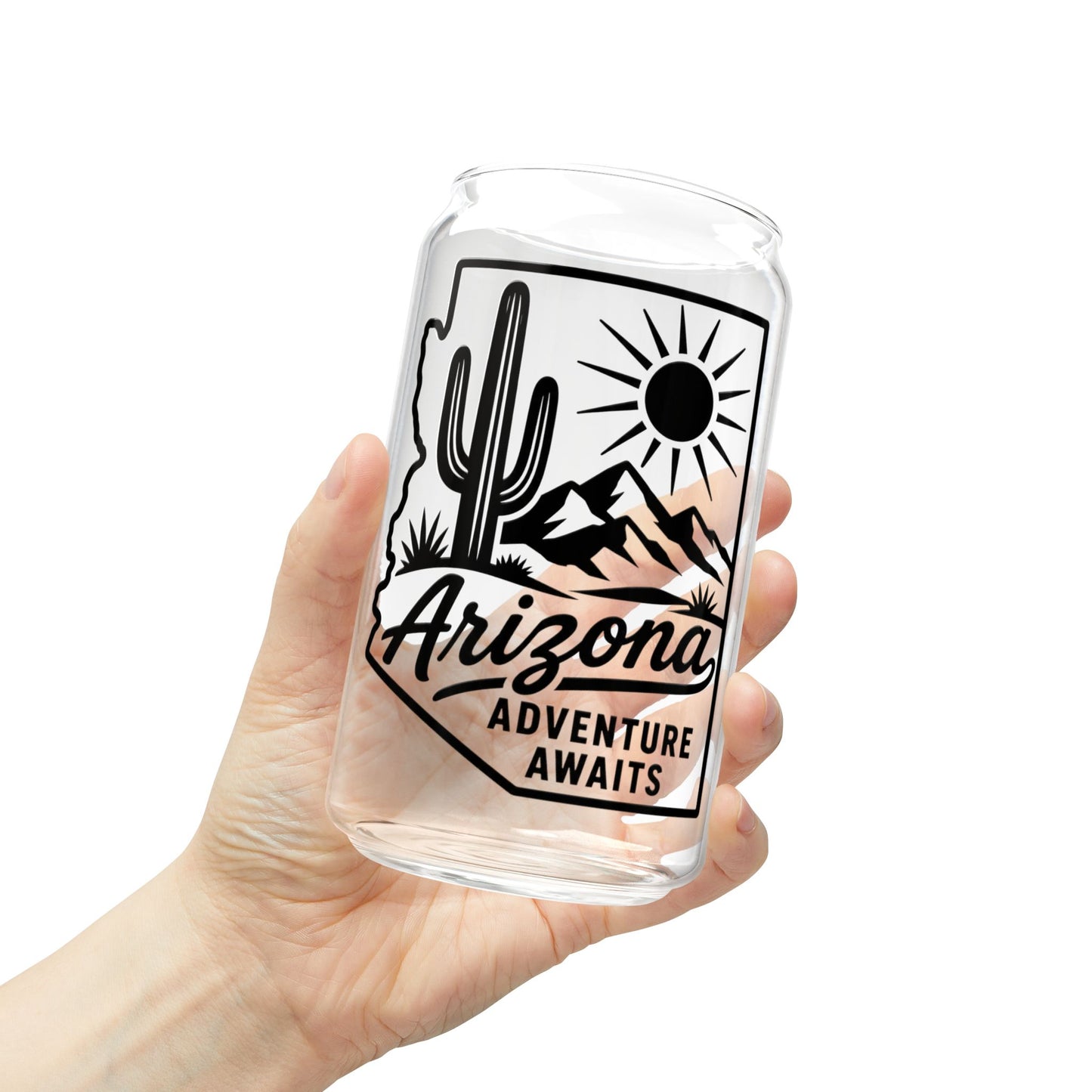 Arizona Adventure Sipper Glass - 16oz Travel Tumbler with Straw