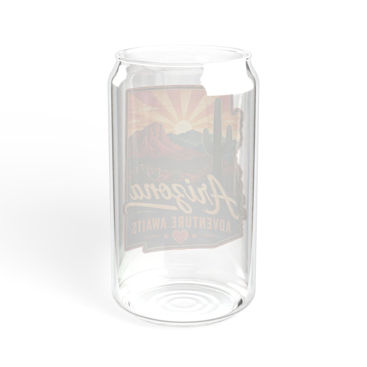 Arizona Sipper Glass - 16oz Travel Tumbler "Adventure Awaits"
