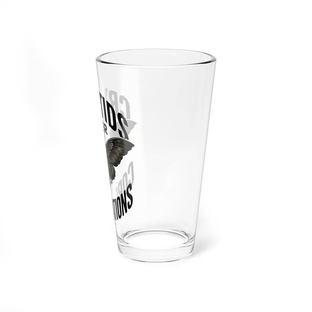 Mixing Glass — “Cryptids Over Corporations” 16oz Pint Glass