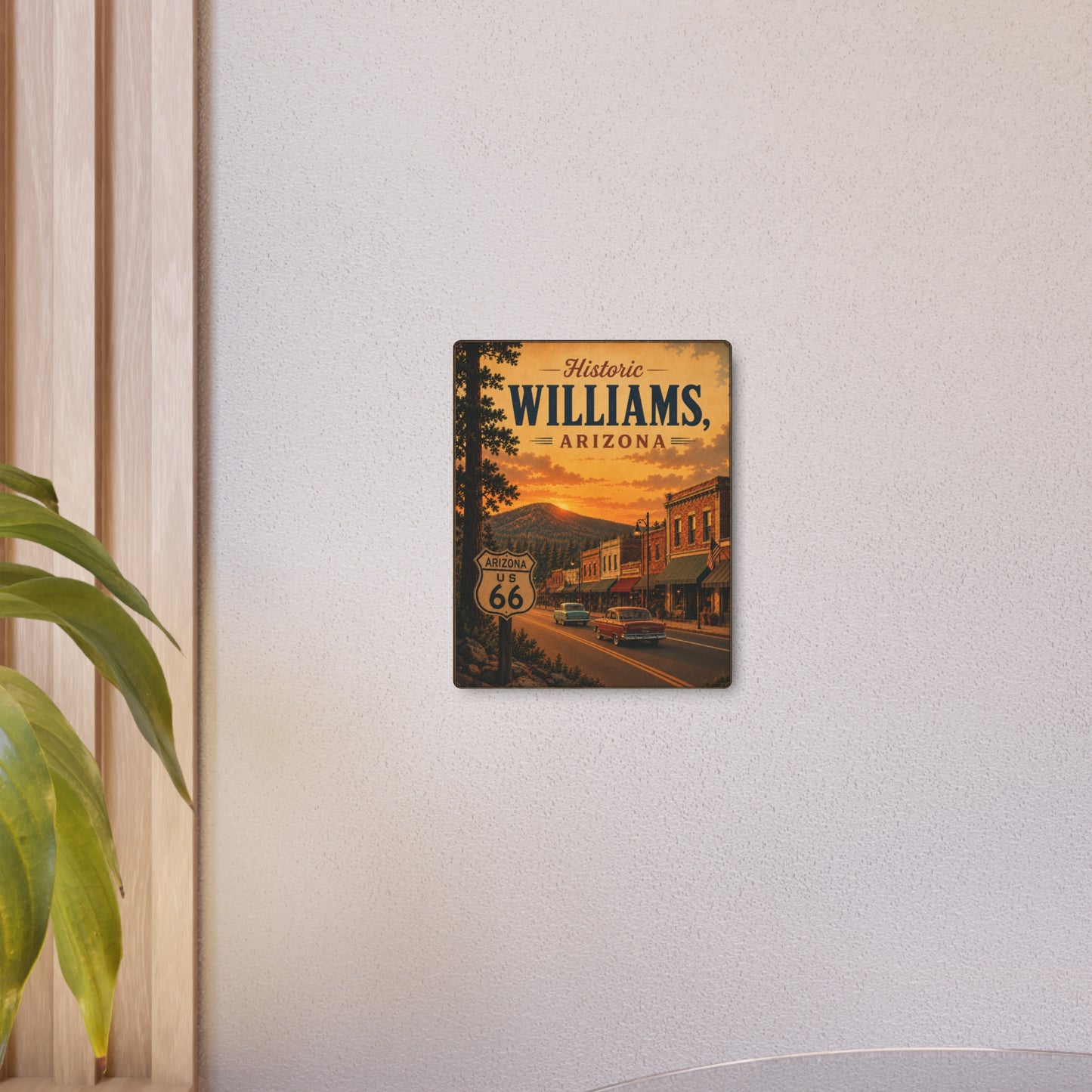 Metal Sign - Historic Williams Arizona Route 66 Vintage Sunset Wall Art