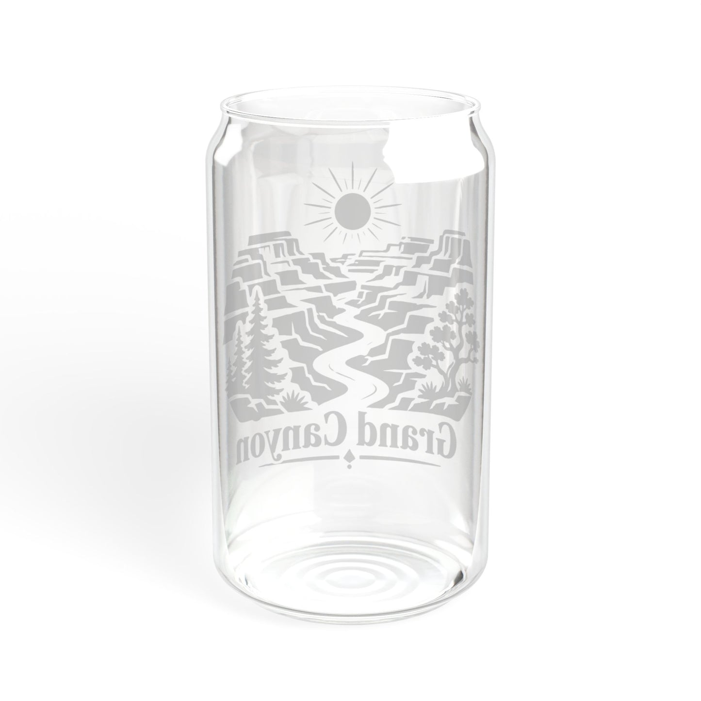 Grand Canyon Sipper Glass — 16oz Travel Cup with Bamboo Lid & Straw