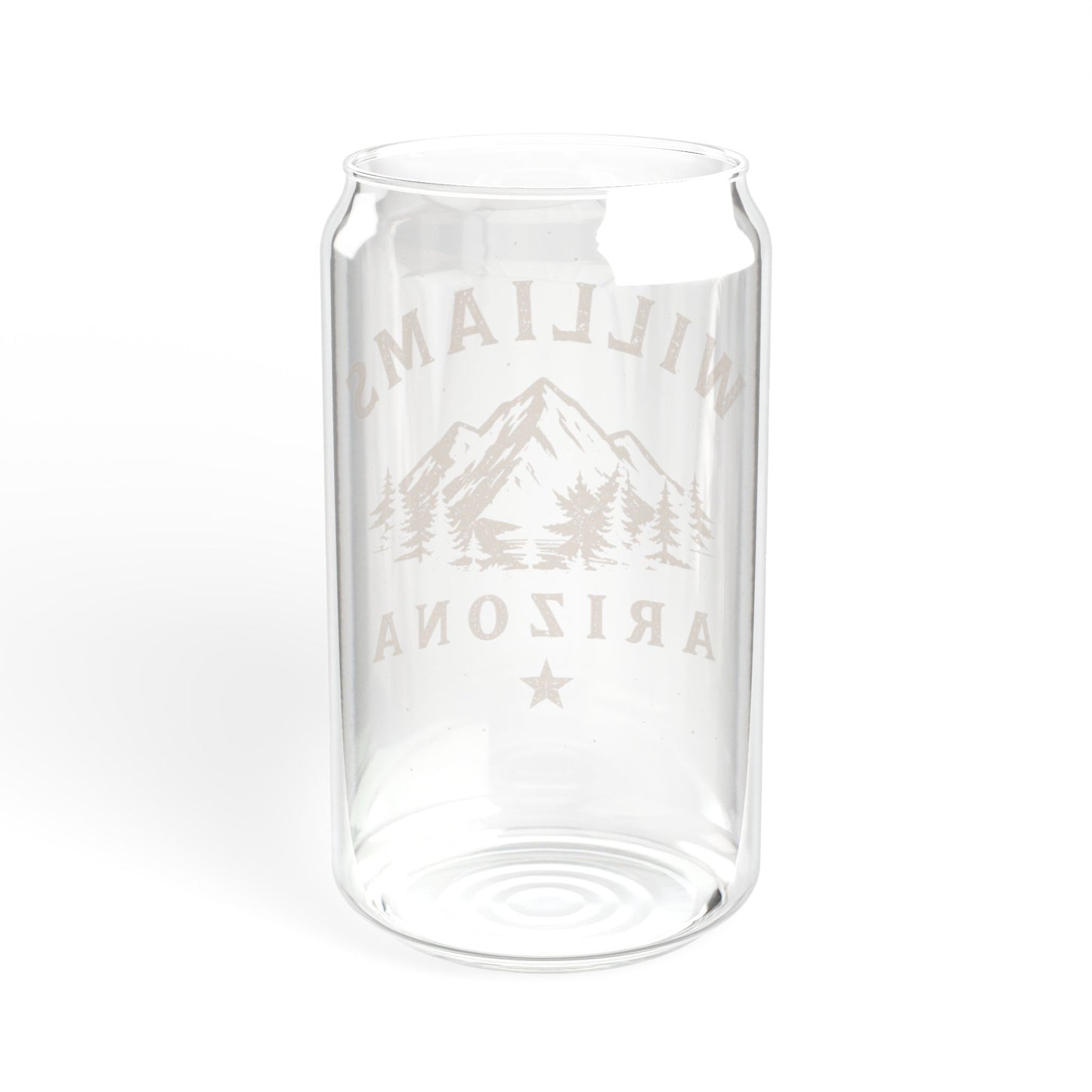 Williams Arizona Glass Sipper Cup with Bamboo Lid — 16oz Travel Tumbler