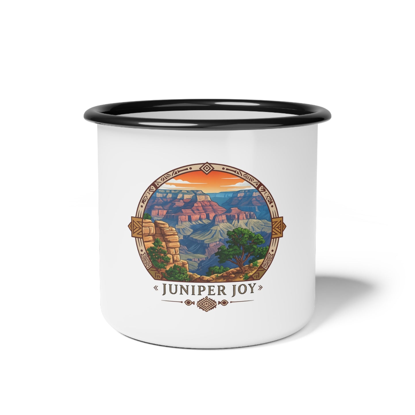 Enamel Camp Cup — Juniper Joy Scenic Canyon Camping Mug