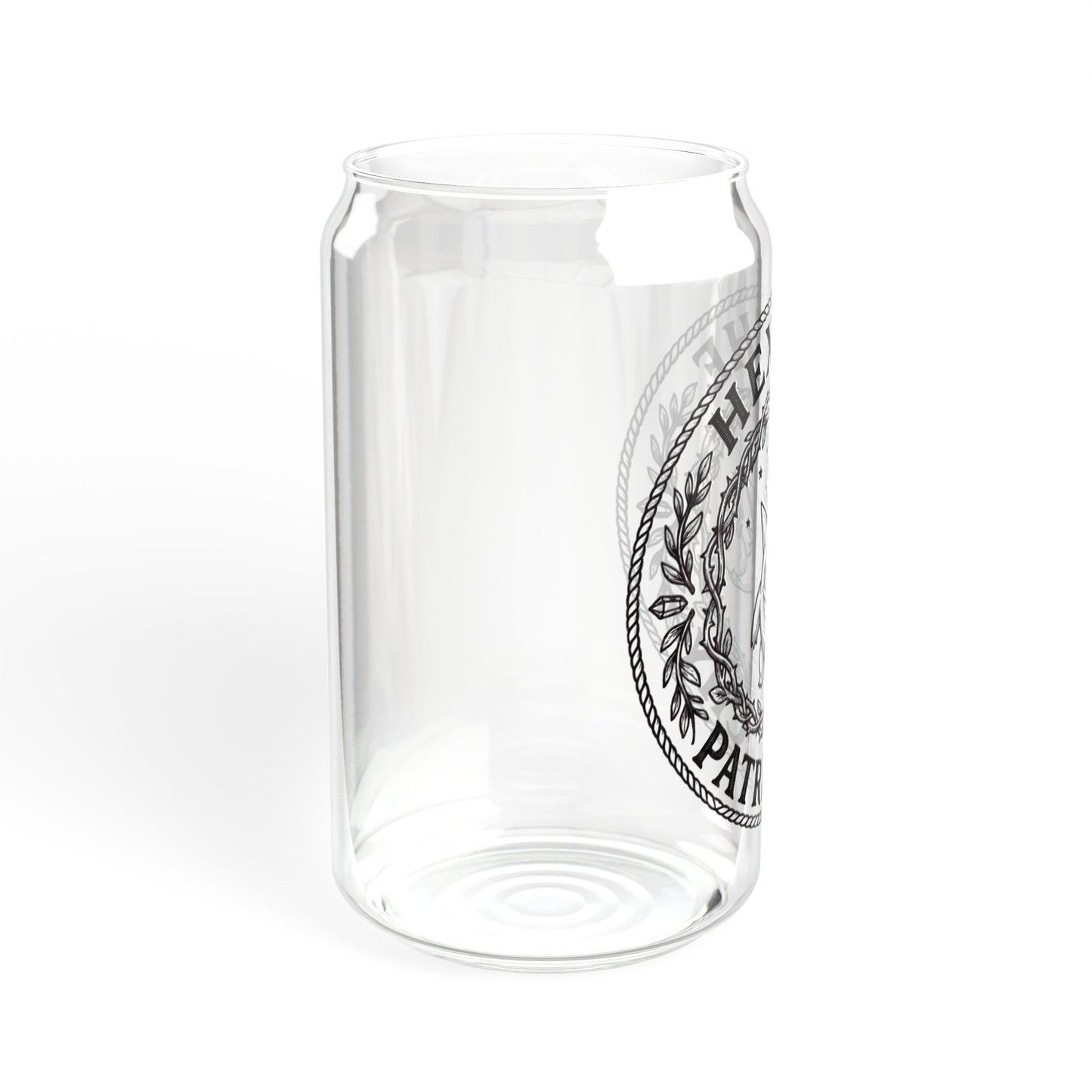 Ghost Halloween Hex the Patriarchy 16oz Glass Sipper Witch Vibe Drinkware with and without lid