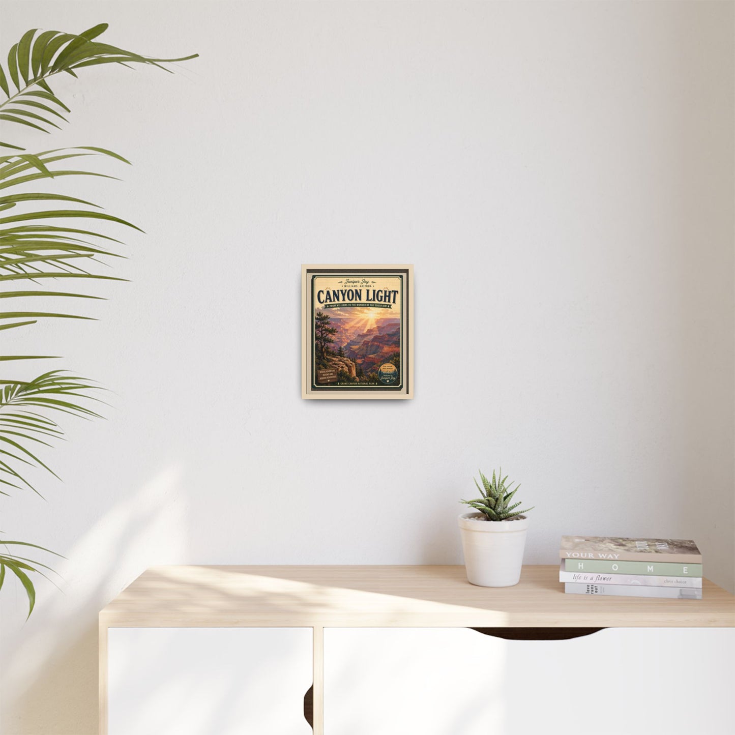 Canyon Light Framed Canvas Art — Vintage National Park Travel Poster