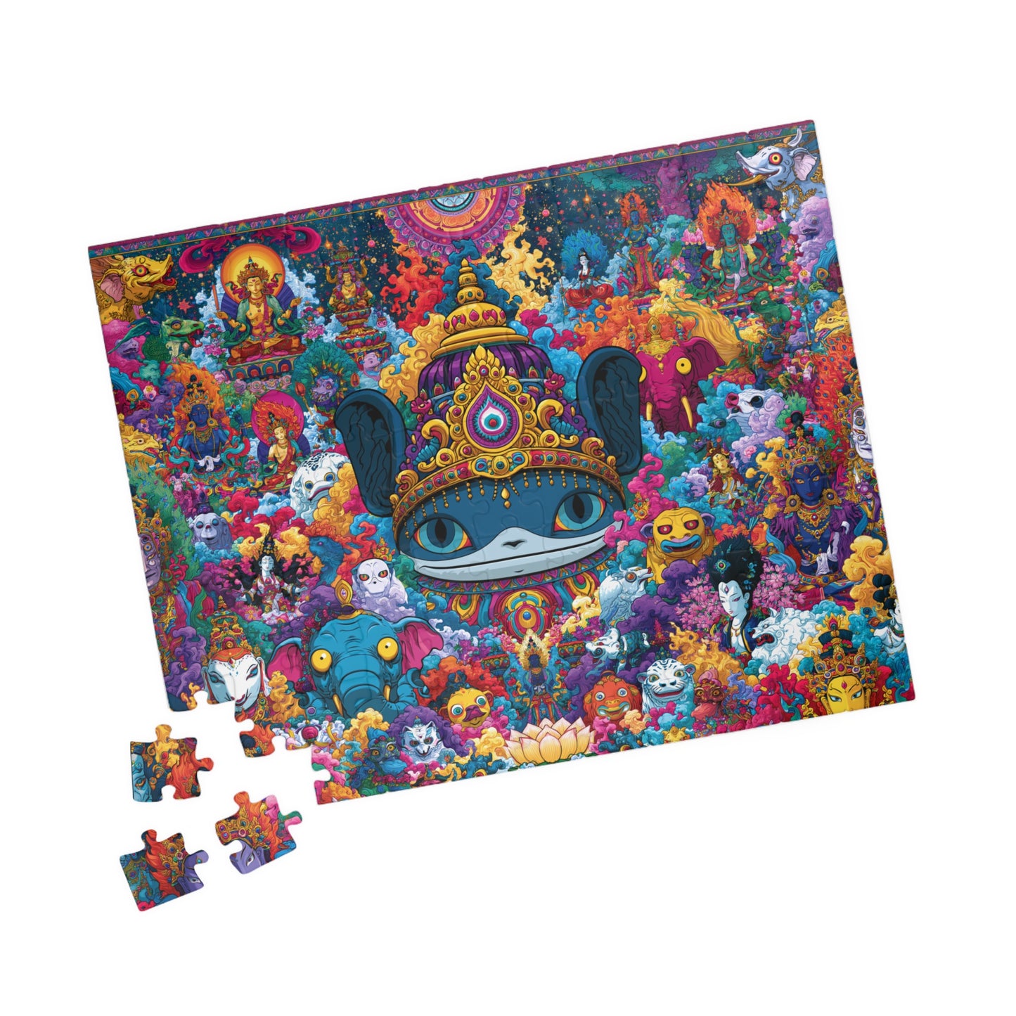 Mystical Cat Kingdom Jigsaw Puzzle — Colorful 110/252/520‑Piece Adults & Kids Puzzle