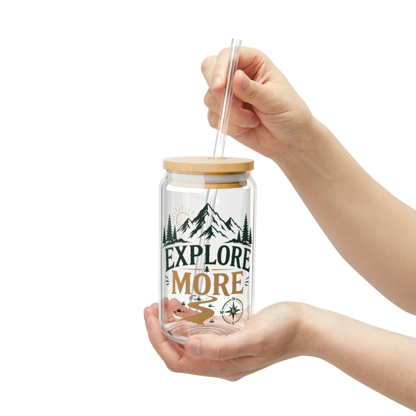 Explore More Sipper Glass - 16oz Outdoor Adventure Tumbler