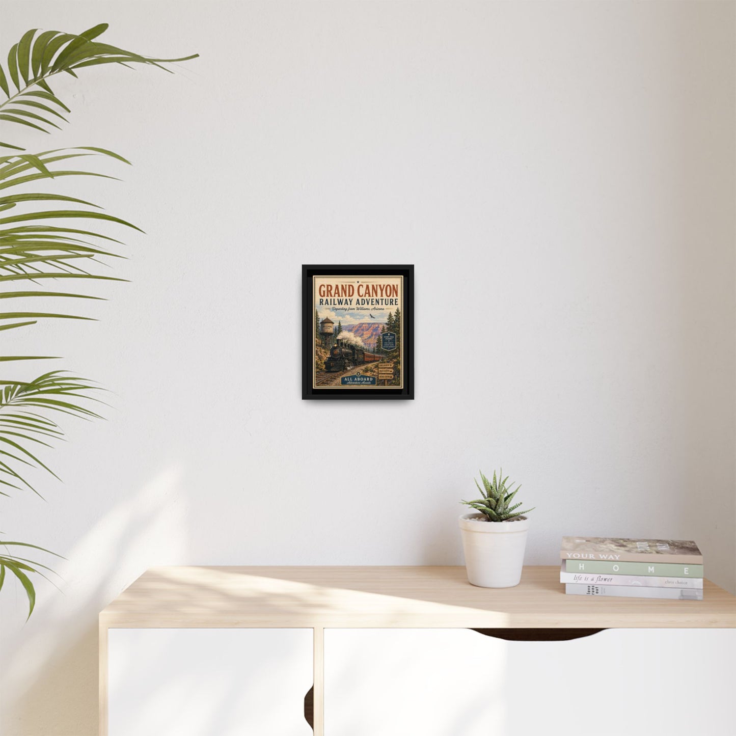 Grand Canyon Railway Adventure Framed Canvas Print