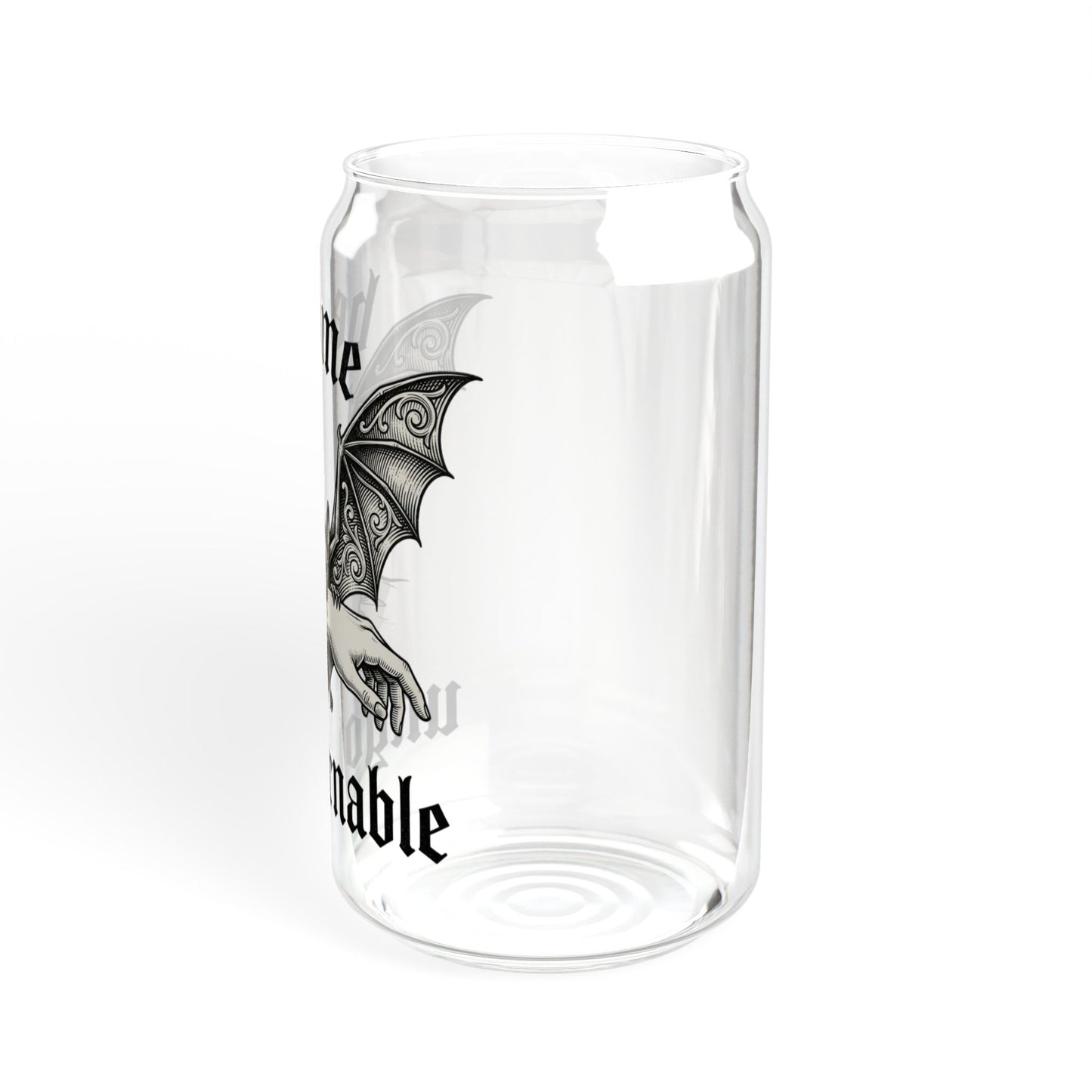 16oz Bat Sipper Glass — “Become Ungovernable” Gothic Straw Tumbler