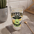 Cryptids Over Corporations Alien Pint Glass | UFO Beer Glass | Funny Alien Gift | Sci-Fi Bar Glass | Cow Abduction Glass | 16oz Beer Pint