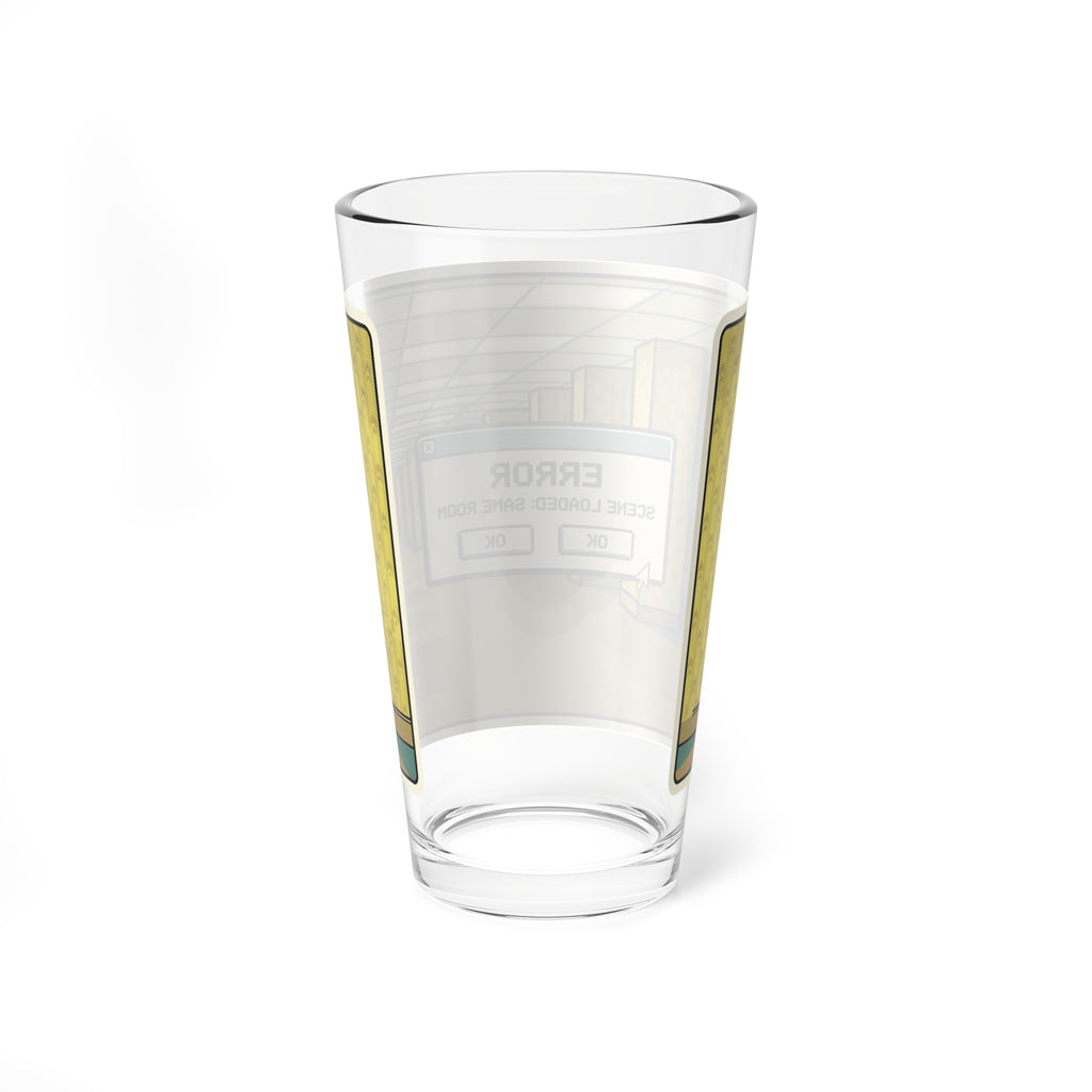 Liminal Space Error Pint Glass | Same Room Retro Horror Glass |  Weirdcore Cocktail Glass | Gamer Gift