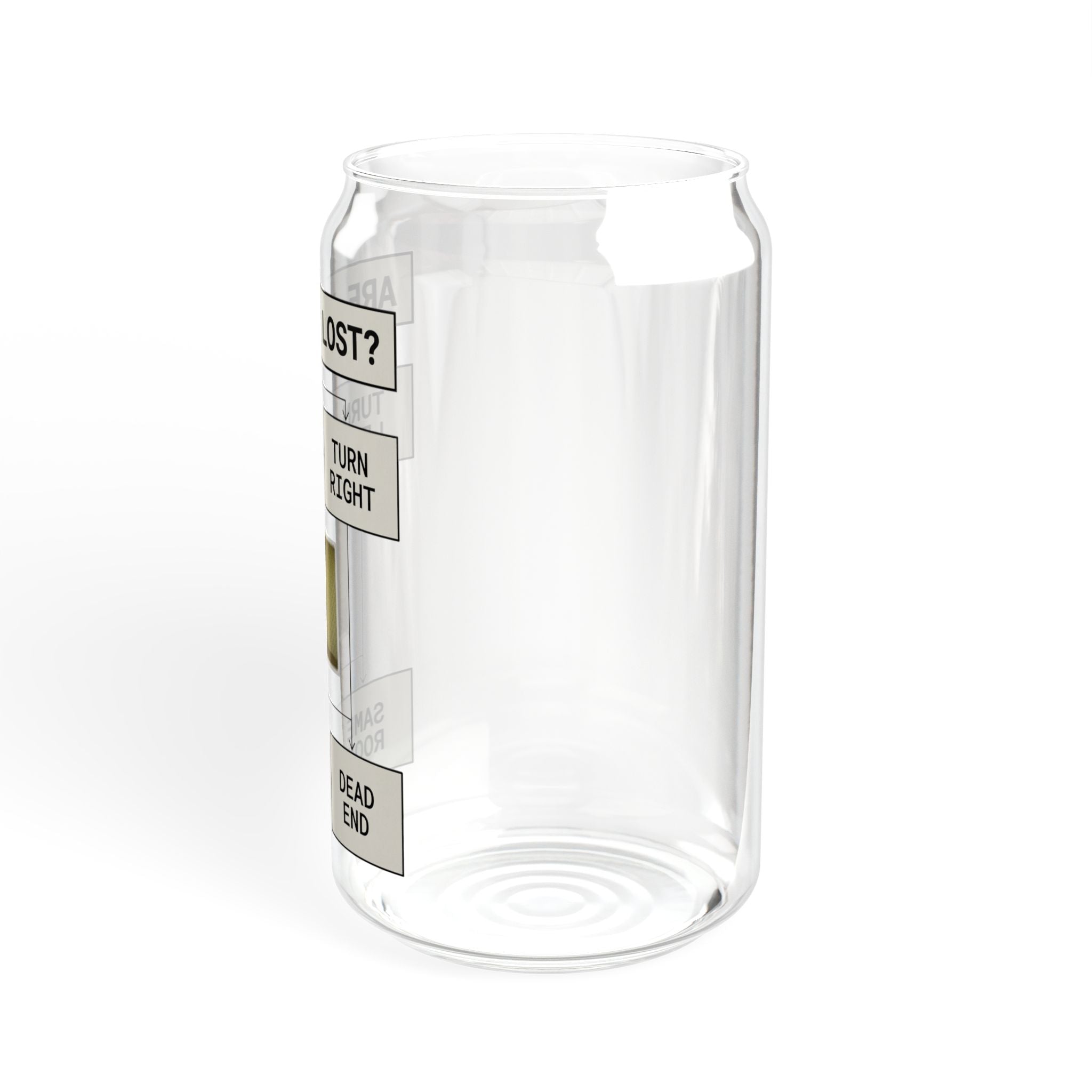 Are You Lost? Liminal Space Sipper Glass with Bamboo Lid and Straw | Retro Horror Iced Coffee Cup | Analog Horror Glass Can