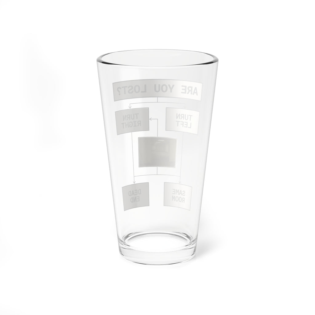Are You Lost? Liminal Space Pint Glass | Retro Horror Beer Glass | Horror Drinkware | Weirdcore Bar Glass