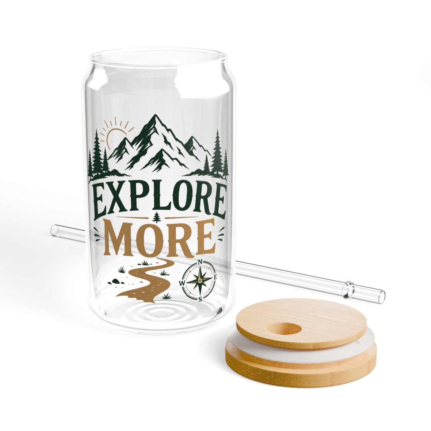 Explore More Sipper Glass - 16oz Outdoor Adventure Tumbler