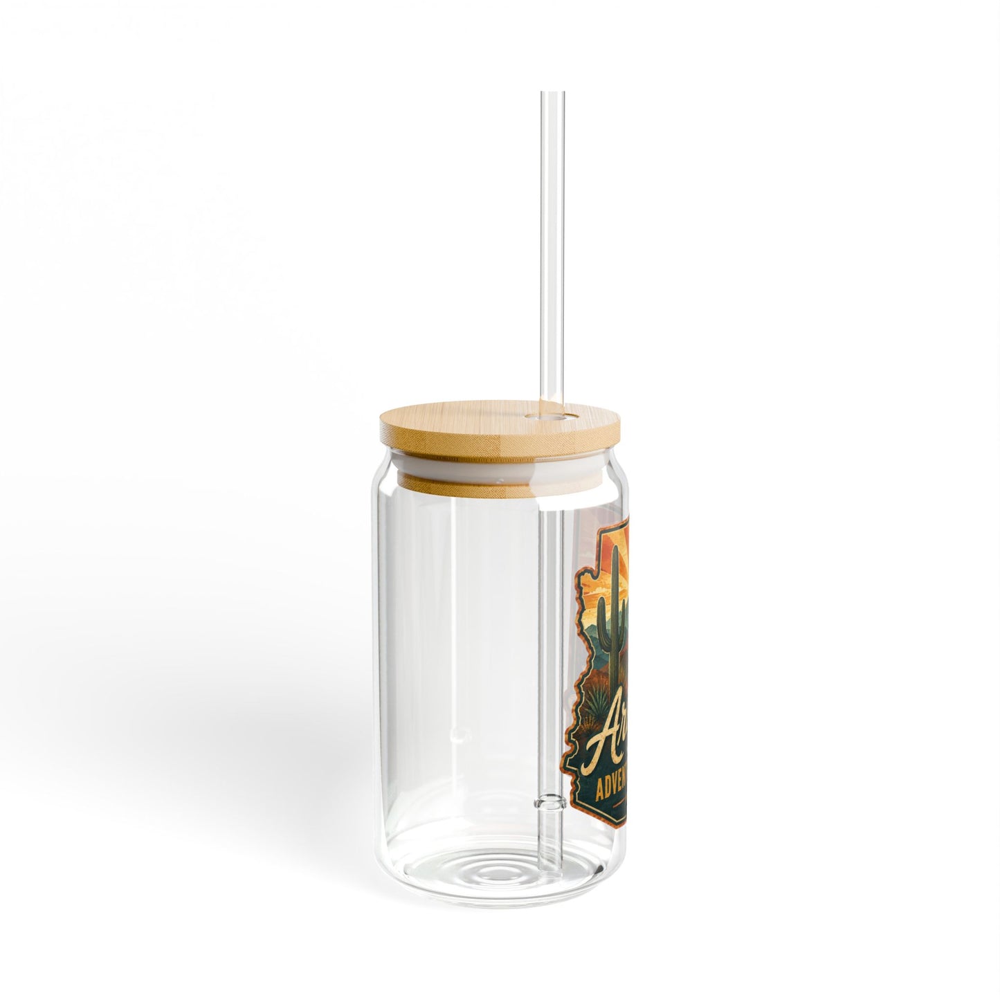 Arizona Sipper Glass - 16oz Travel Tumbler "Adventure Awaits"