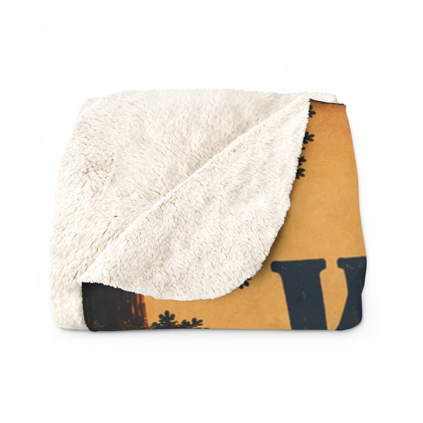 Sherpa Fleece Blanket — Historic Williams, Arizona Route 66 Sunset Throw