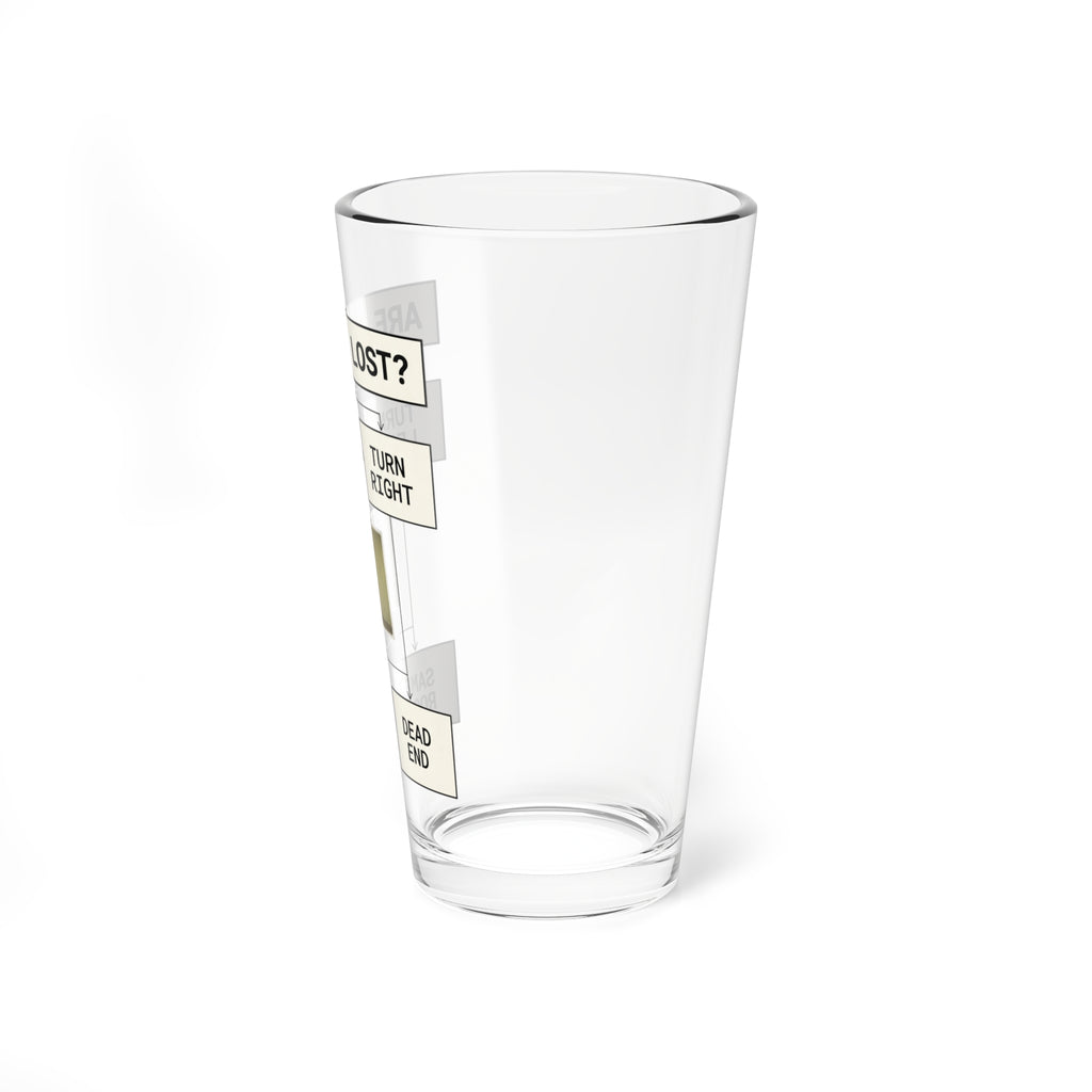 Are You Lost? Liminal Space Pint Glass | Retro Horror Beer Glass | Horror Drinkware | Weirdcore Bar Glass