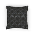 Black Gothic Damask Woven Pillow| Dark Academia Throw Pillow | Victorian Gothic Home Decor | Gothic Couch Pillow | Luxury Cotton Throw