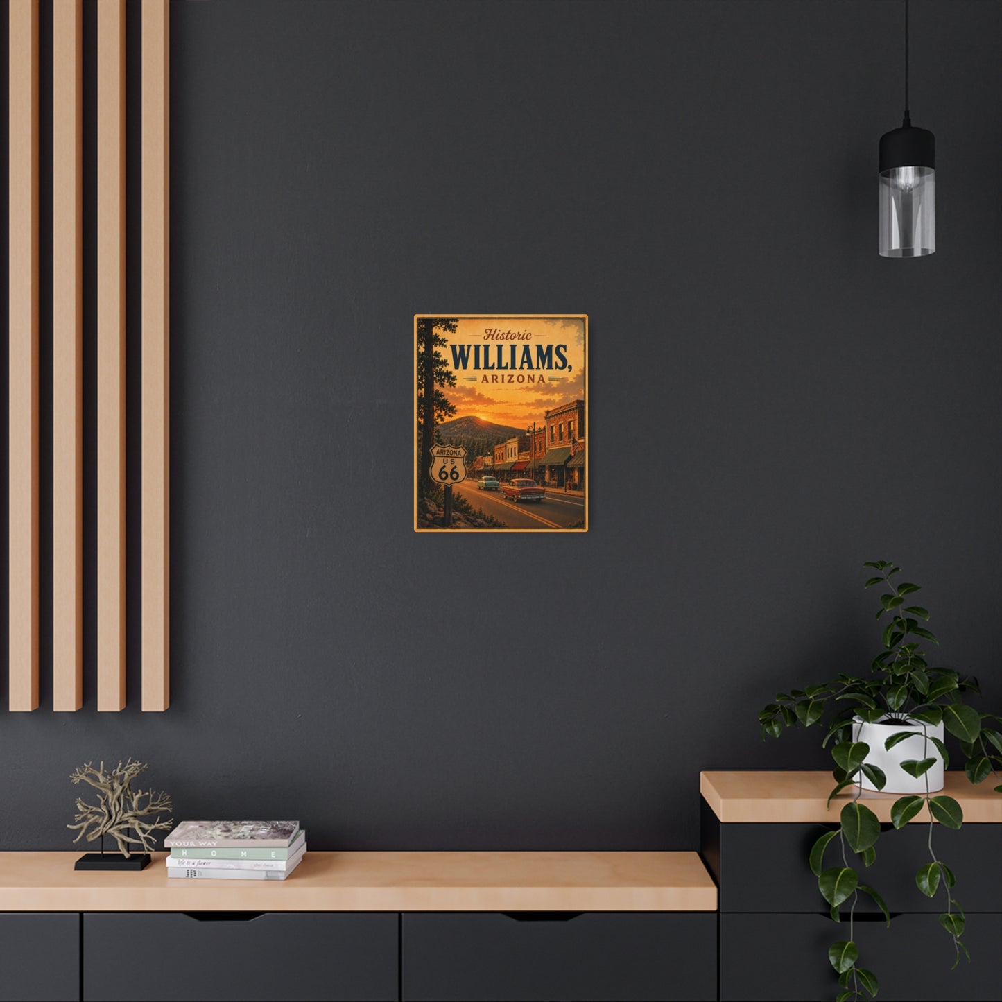 Metal Sign - Historic Williams Arizona Route 66 Vintage Sunset Wall Art