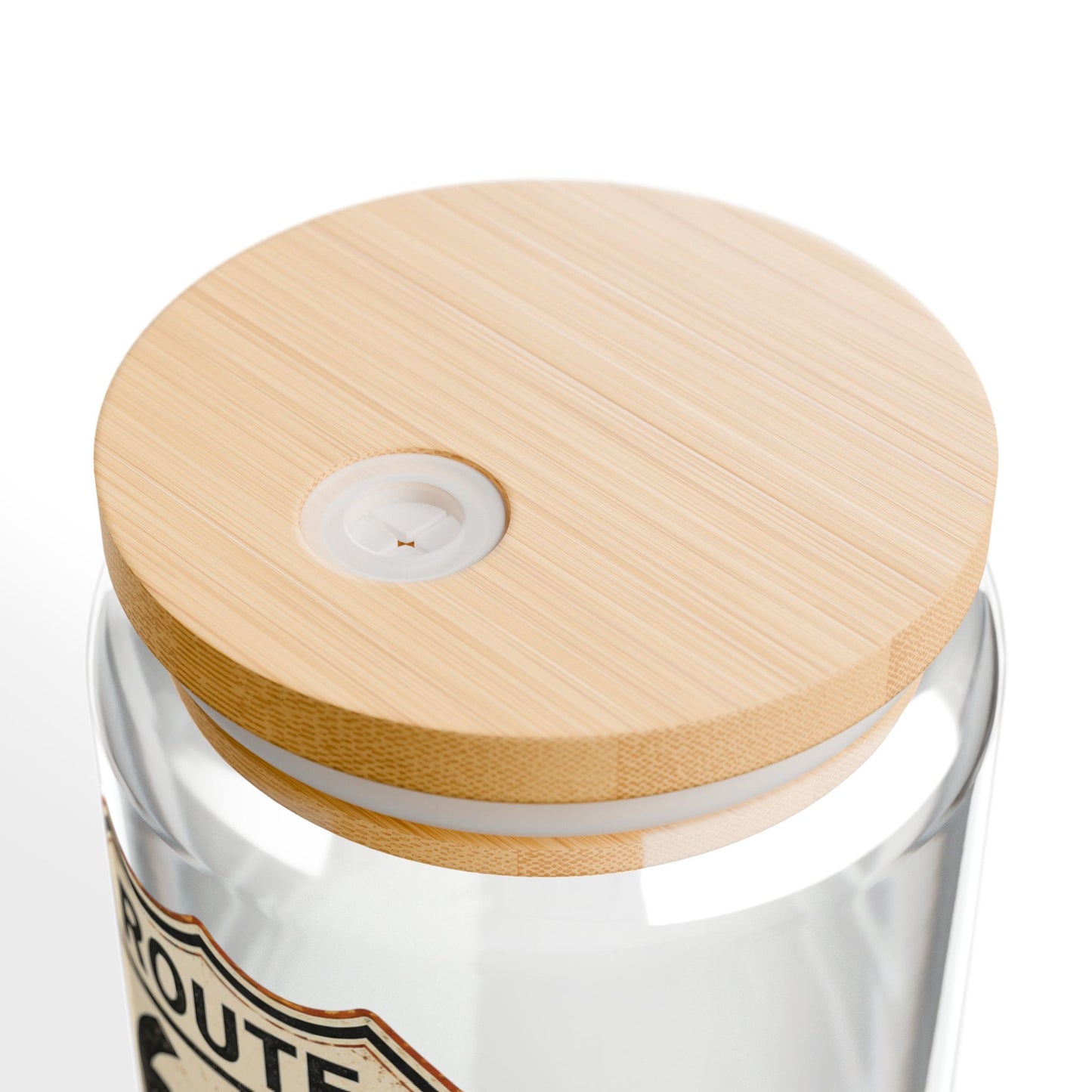Route 66 Sipper Glass — 16 oz Travel Tumbler with Lid & Straw