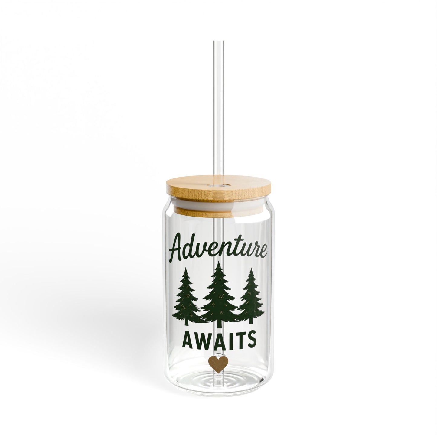 Adventure Awaits Sipper Glass - 16oz Travel Tumbler with Straw