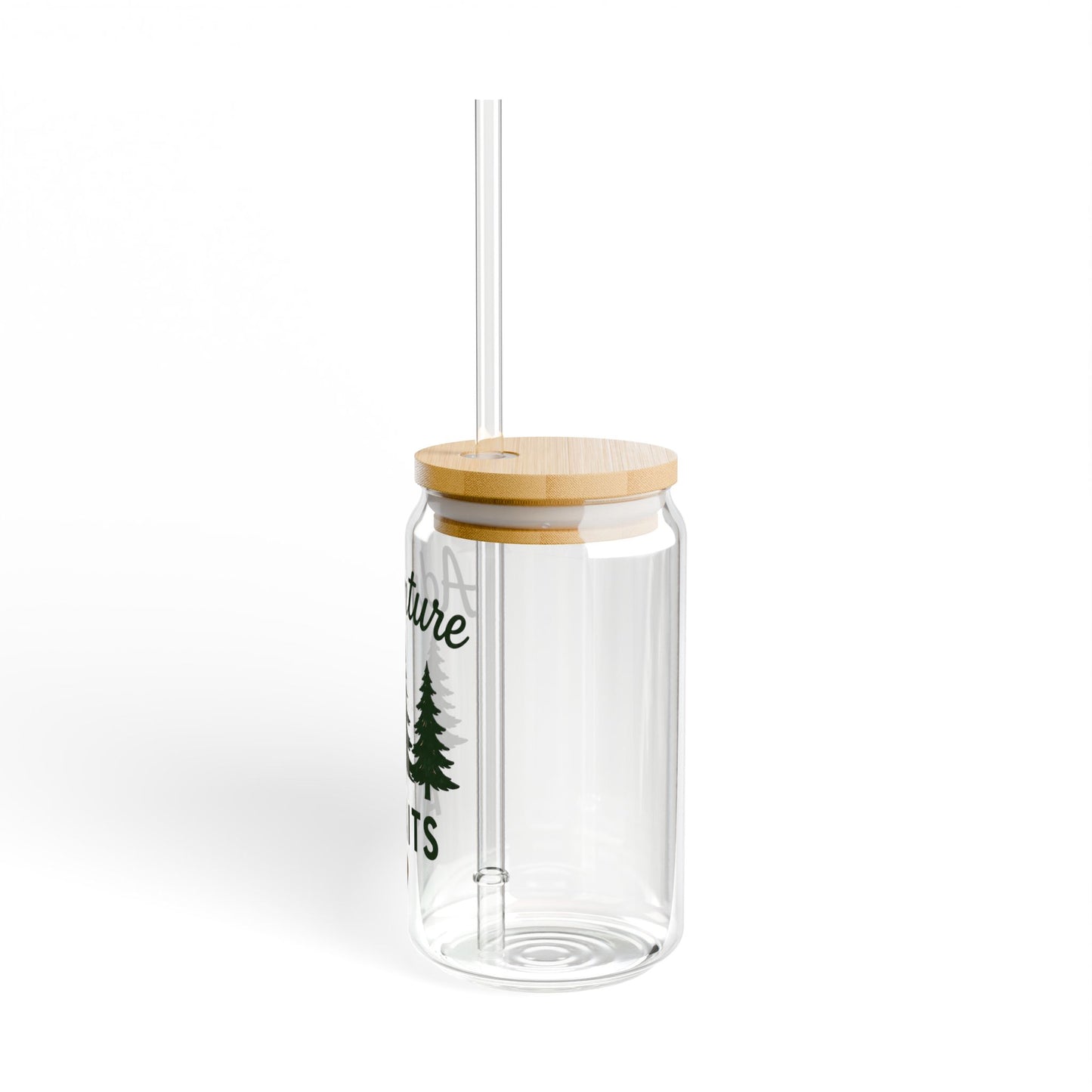 Adventure Awaits Sipper Glass - 16oz Travel Tumbler with Straw
