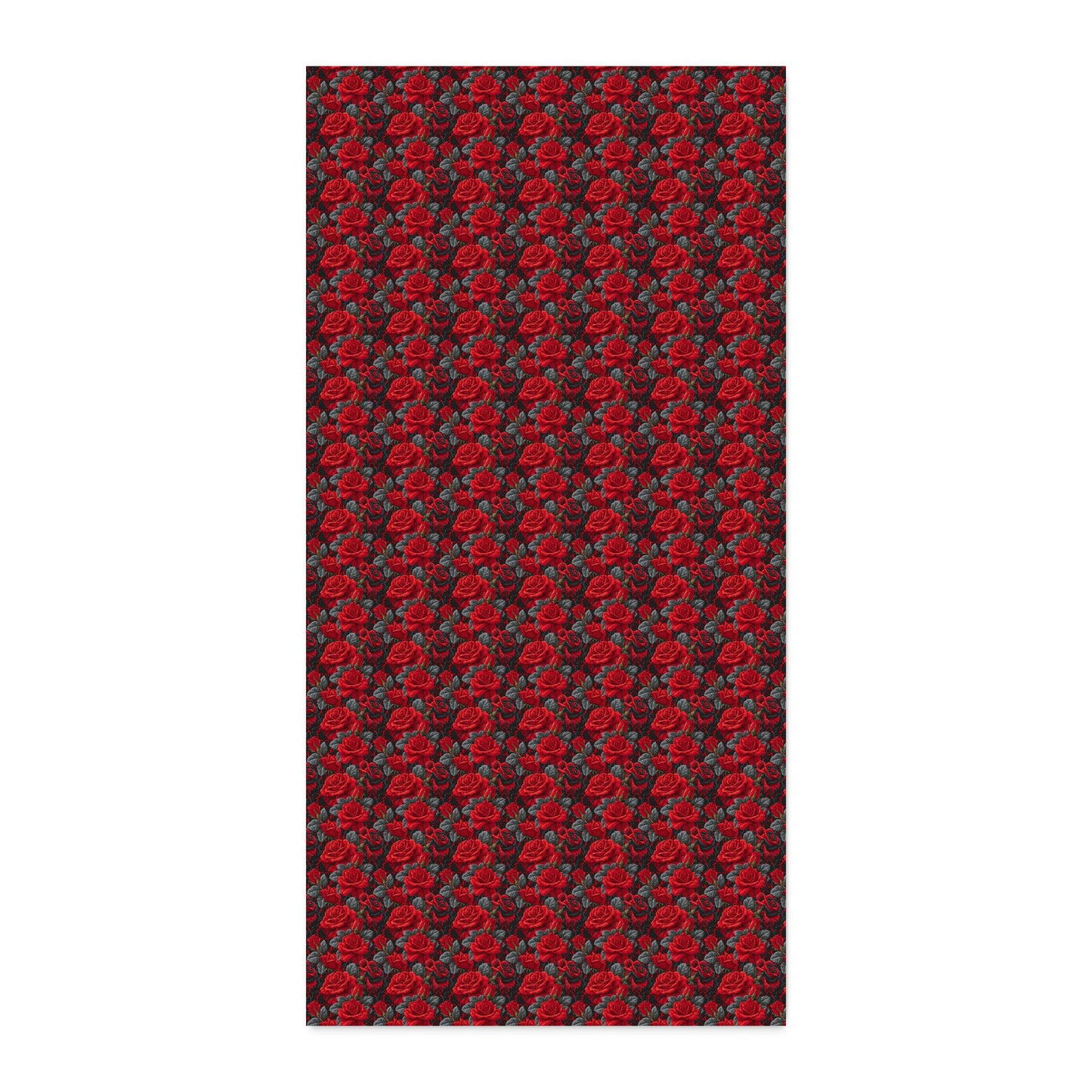 Red Rose Floral Cotton Fabric by the Yard – Combed Cotton Prima