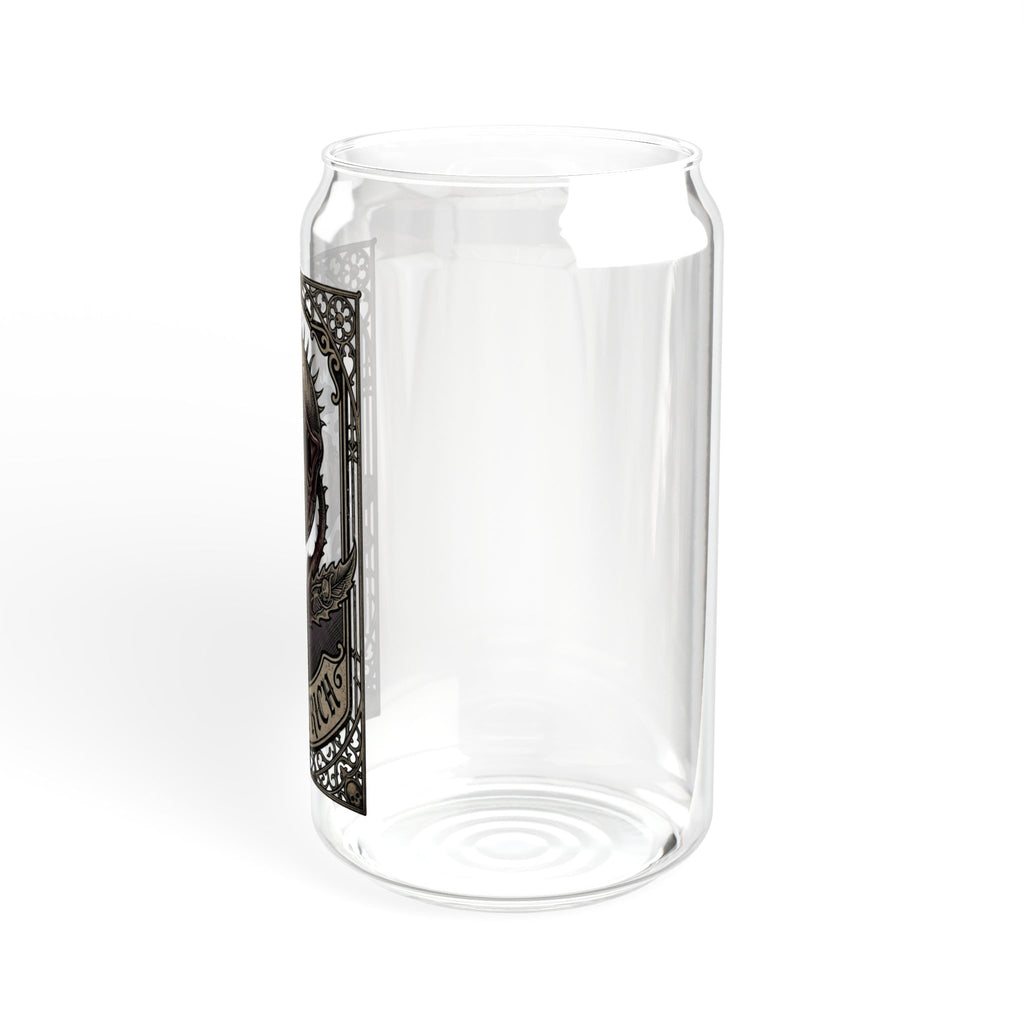 Eat the Rich Glass Can | Gothic Venus Flytrap Iced Coffee Cup with Bamboo Lid and Straw | Carnivorous Plant Glass