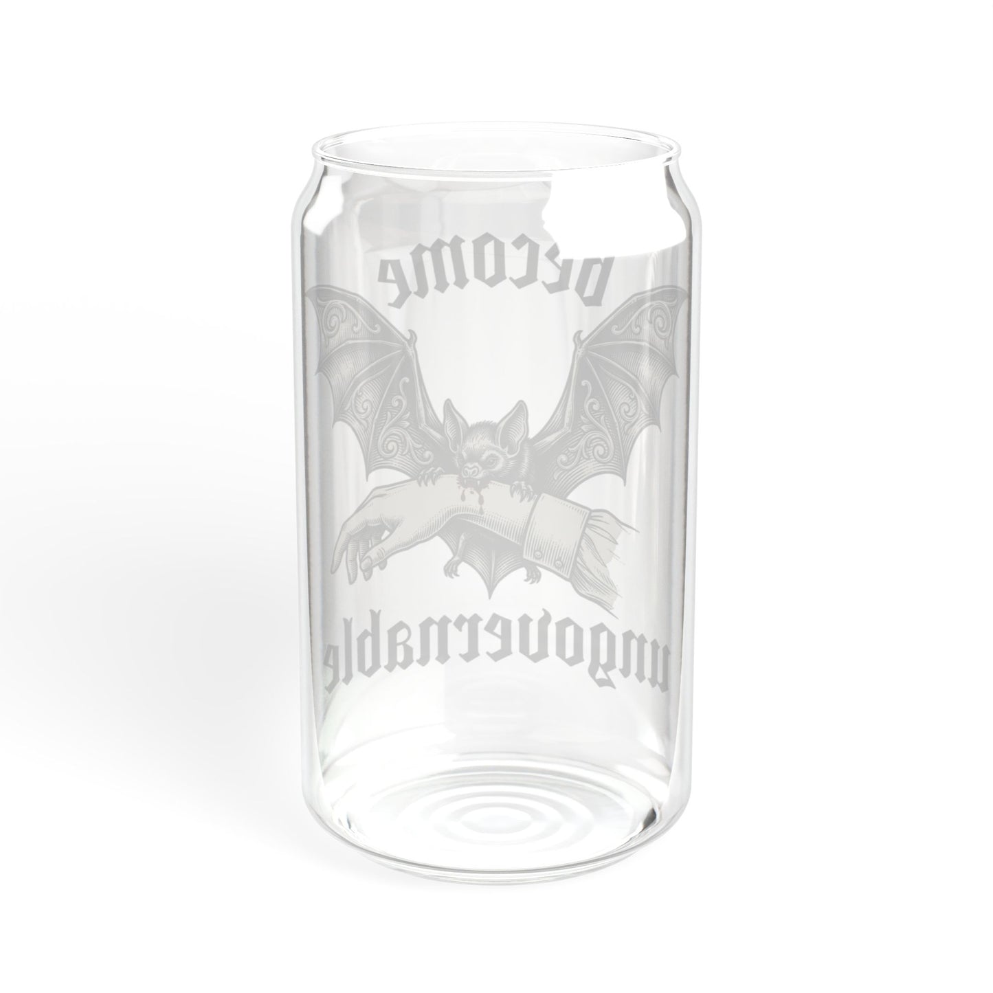 16oz Bat Sipper Glass — “Become Ungovernable” Gothic Straw Tumbler