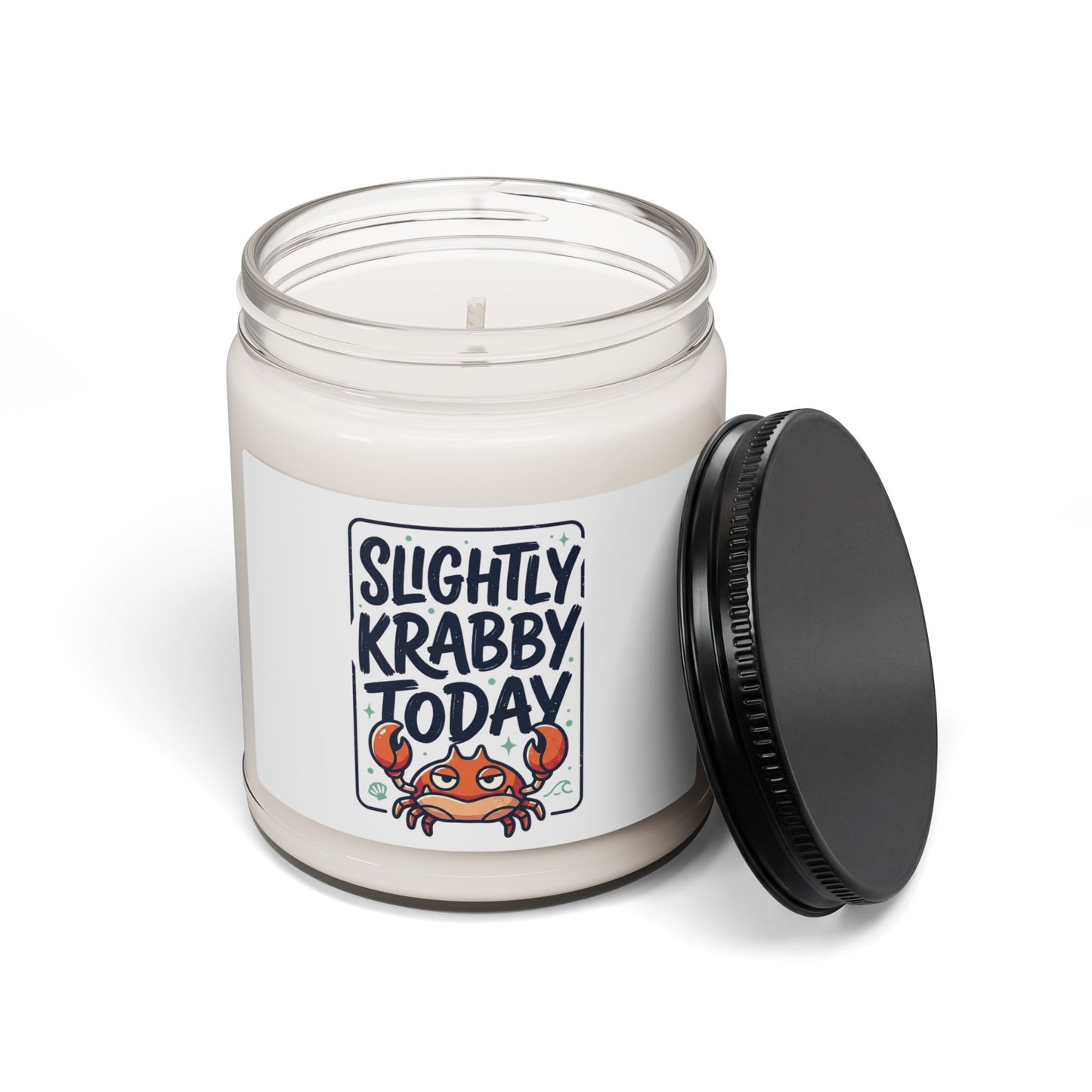 Slightly Krabby Today Candle | Scented Soy Candle, Coastal Crab Humor