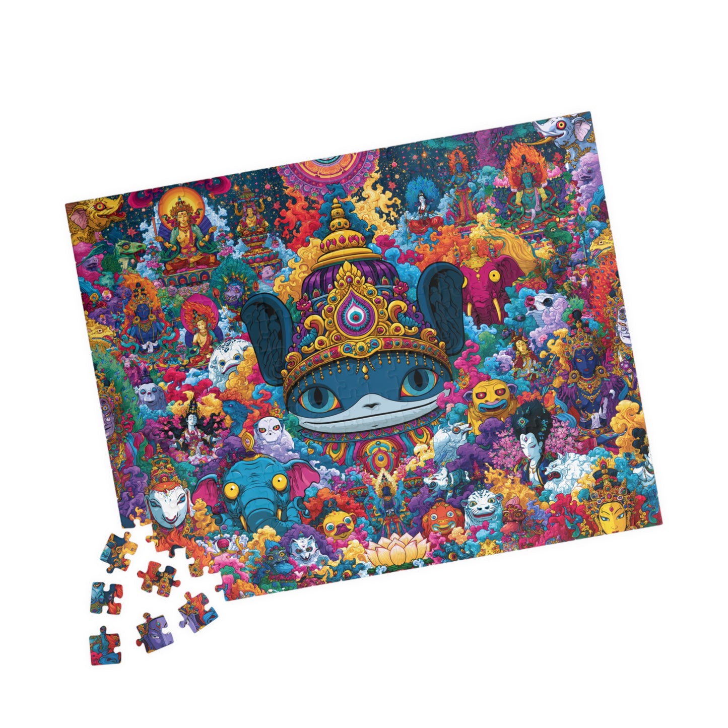 Mystical Cat Kingdom Jigsaw Puzzle — Colorful 110/252/520‑Piece Adults & Kids Puzzle