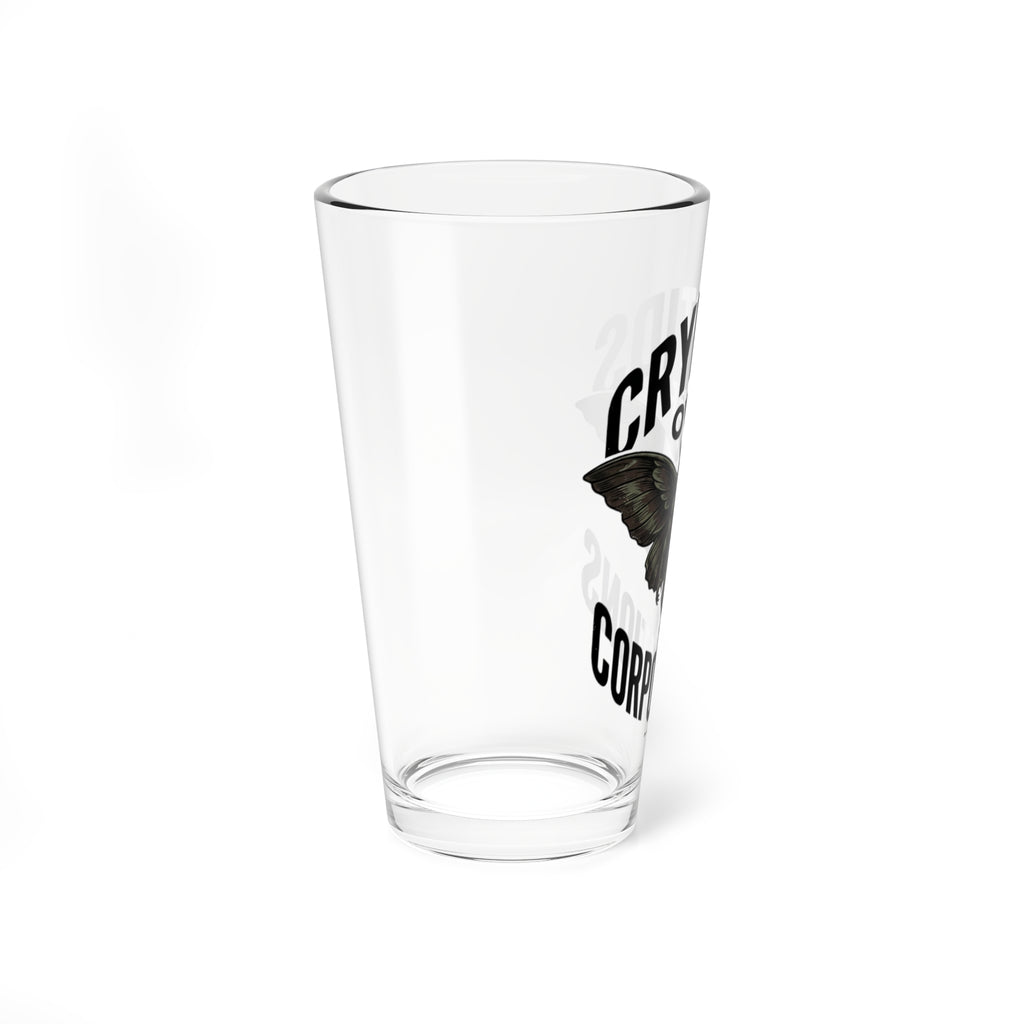 Mixing Glass — “Cryptids Over Corporations” 16oz Pint Glass