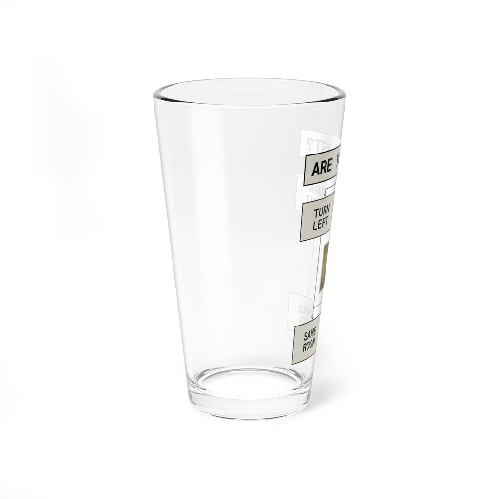 Are You Lost? Liminal Space Pint Glass | Retro Horror Beer Glass | Horror Drinkware | Weirdcore Bar Glass