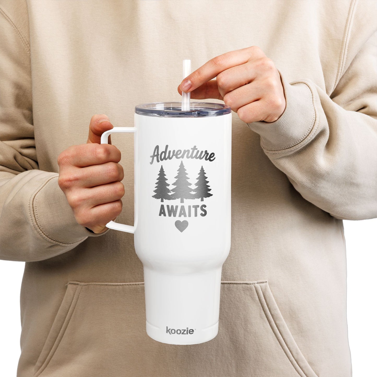 Adventure Awaits 40oz Insulated Tumbler — Engraved Travel Cup
