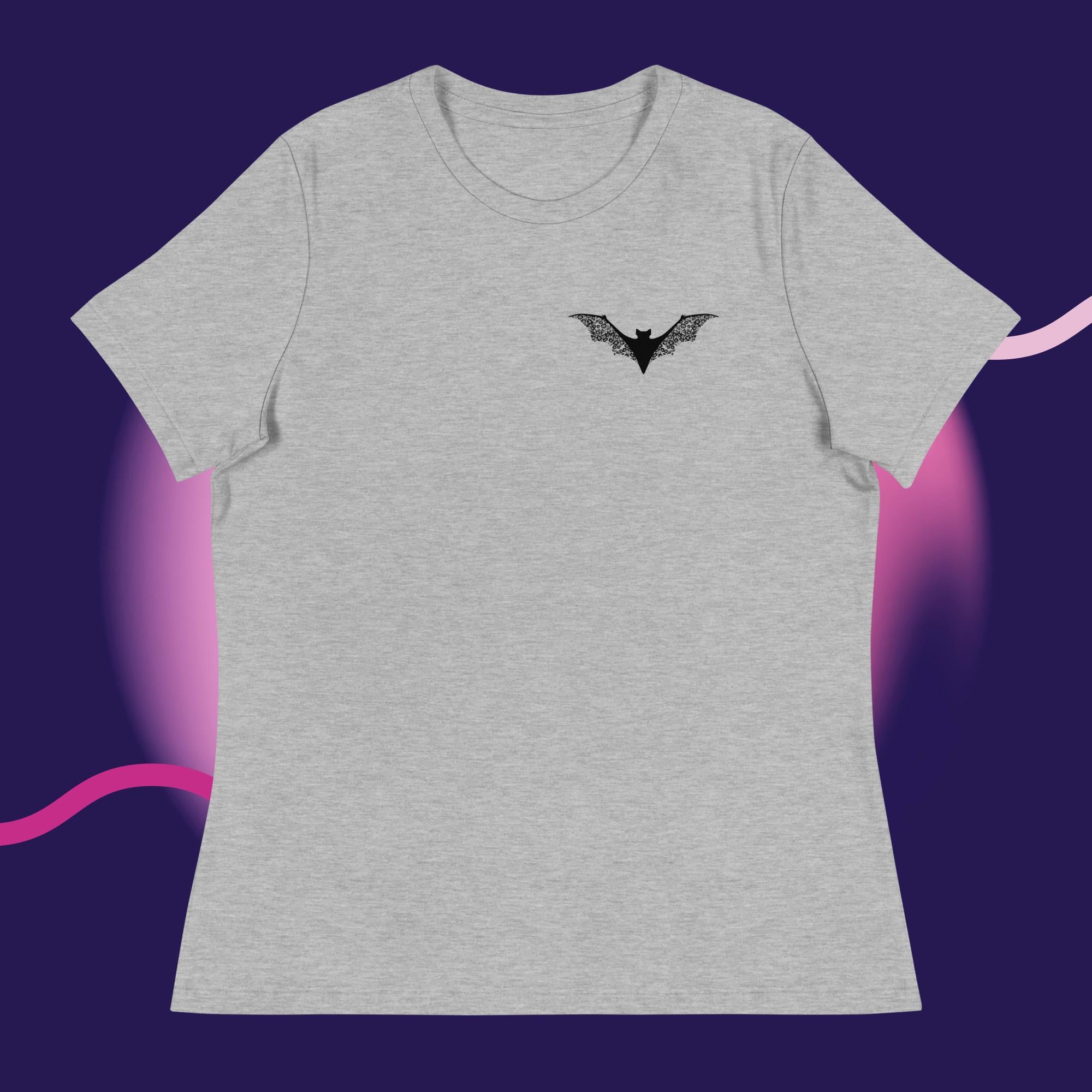 Floral Bat Women's Relaxed T-Shirt