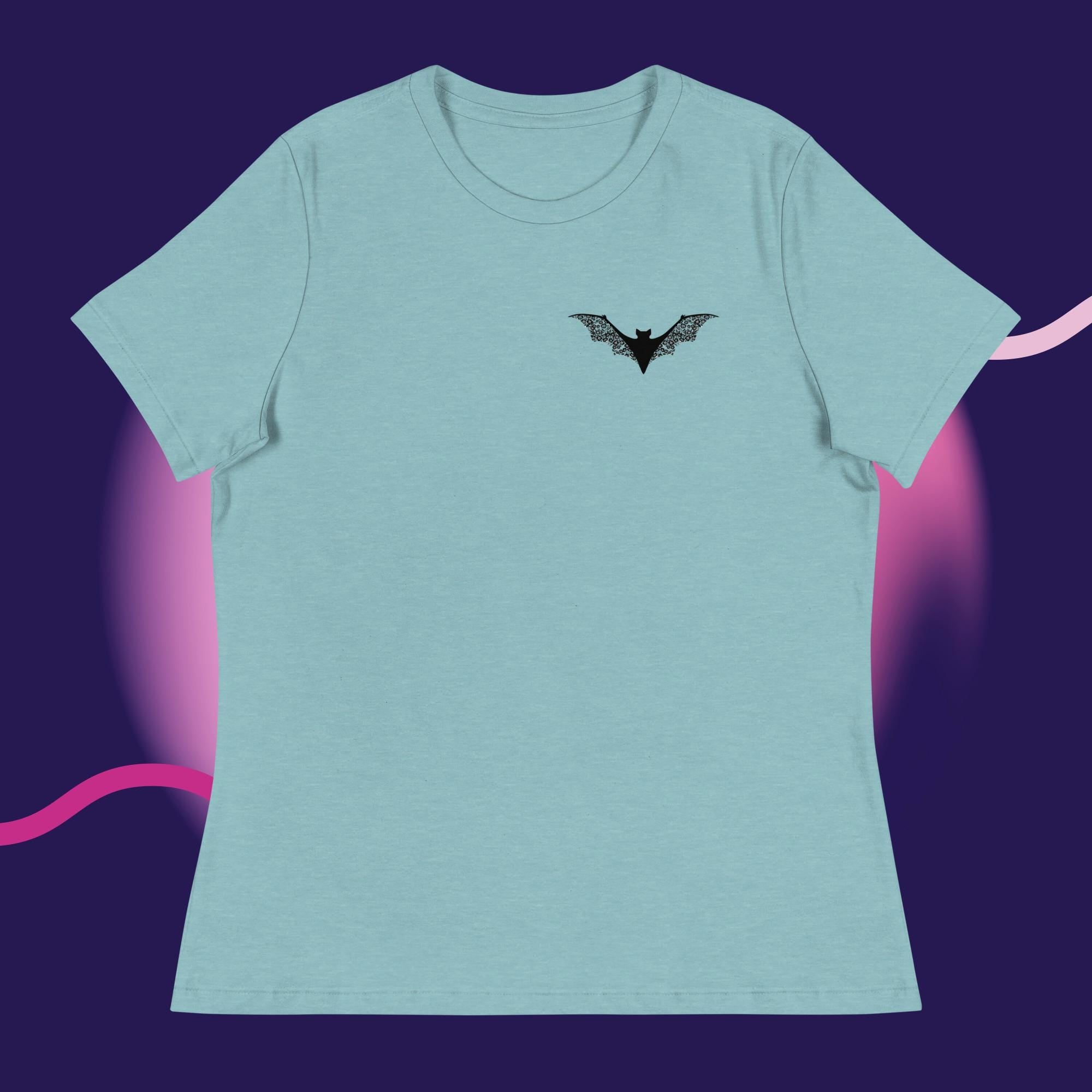 Floral Bat Women's Relaxed T-Shirt
