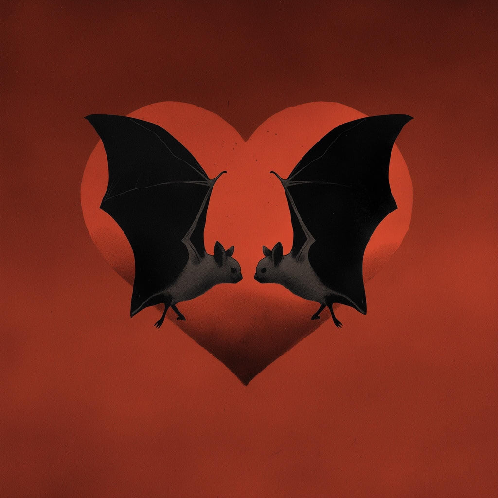 Midnight Echo Tee – Bat Heart Design