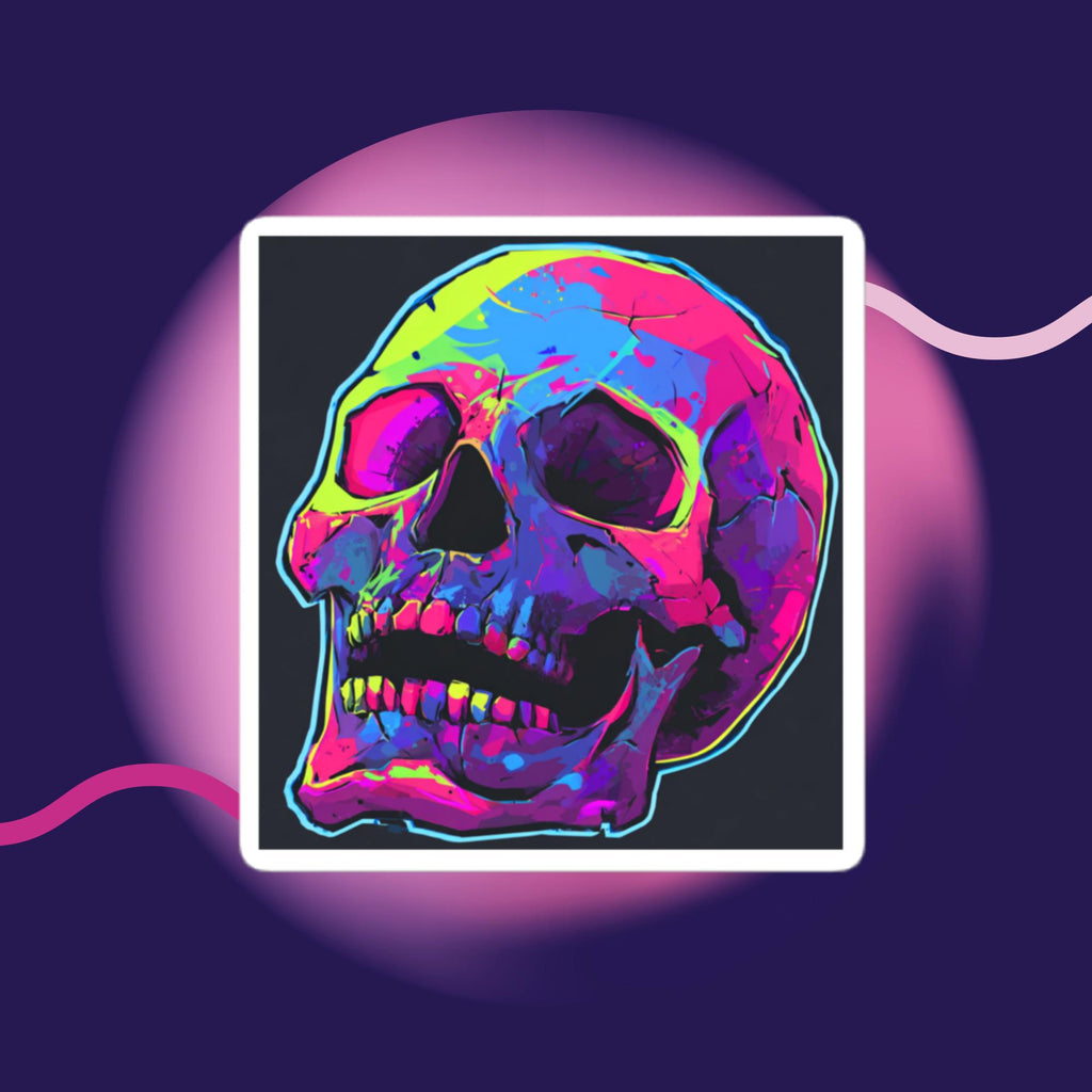 Neon Skull Bubble-free stickers
