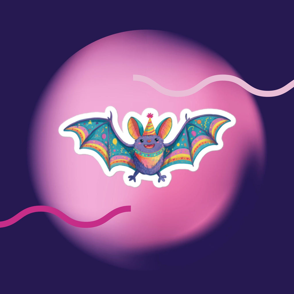 Bingo the Birthday Bat Sticker - Mini Batty Birthday Collection