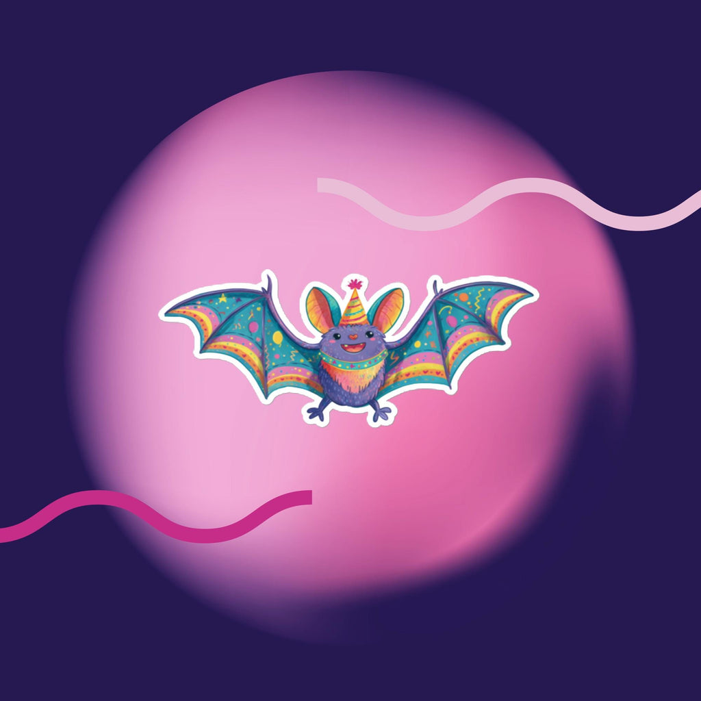 Bingo the Birthday Bat Sticker - Mini Batty Birthday Collection