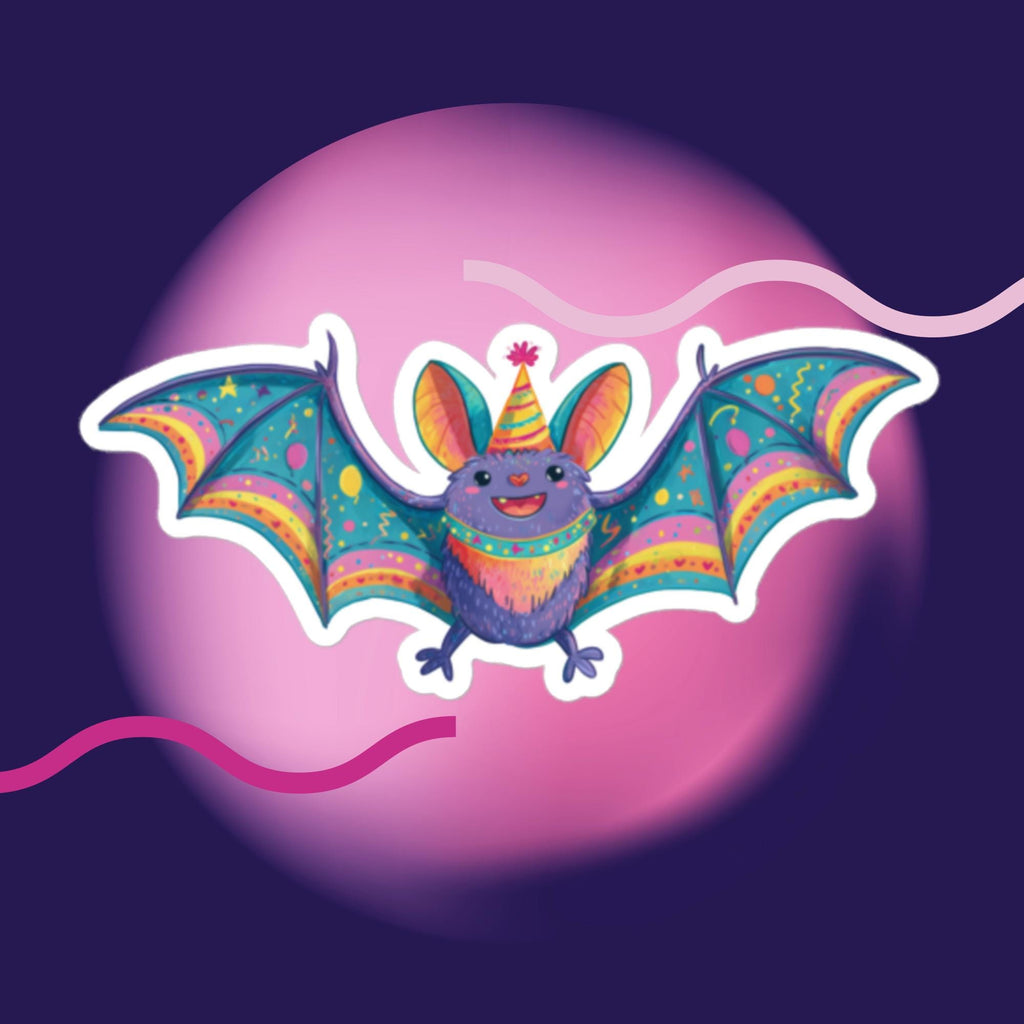 Bingo the Birthday Bat Sticker - Mini Batty Birthday Collection