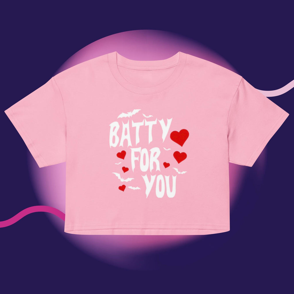 Batty For You Crop Top | Gothic Crop Tee | Bat Lover Shirt | Halloween Crop Top | Spooky Cute Apparel | Alternative Fashion