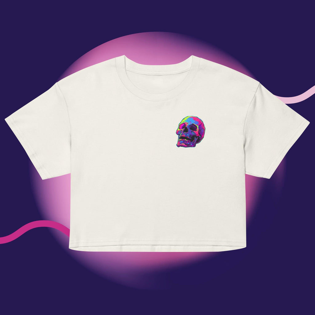 Neon Skull Crop Top – Digital Decay Collection