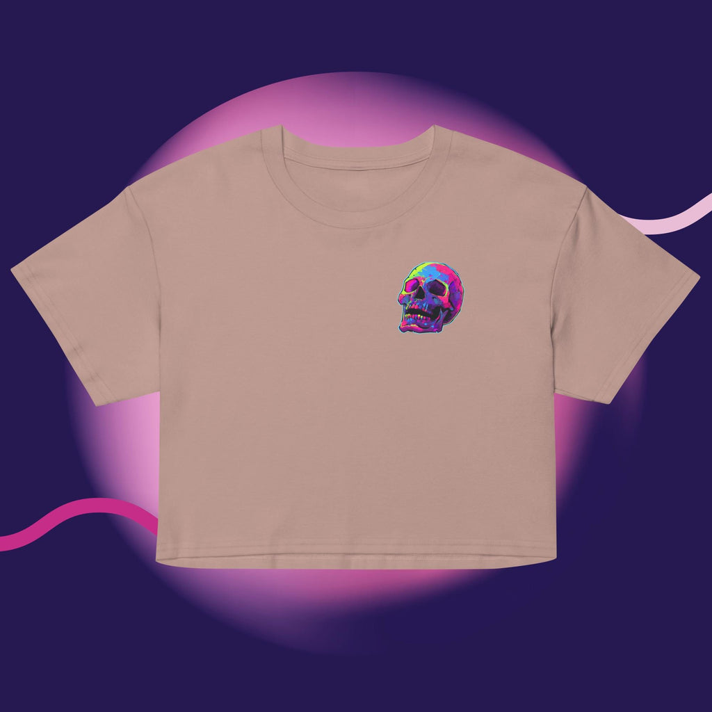 Neon Skull Crop Top – Digital Decay Collection