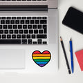Rainbow Heart Pride Sticker | LGBTQ Vinyl Decal | Gay Pride Sticker | Rainbow Heart Decal | Laptop Water Bottle Sticker